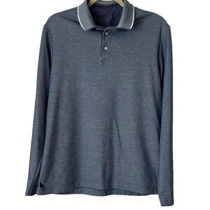 UNTUCKit Blue Long Sleeve Polo Shirt